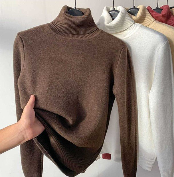 CozyPull™ - Damen-Rollkragenpullover mit kuscheligem Fleece-Innenfutter