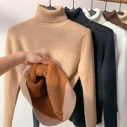 CozyPull™ - Damen-Rollkragenpullover mit kuscheligem Fleece-Innenfutter