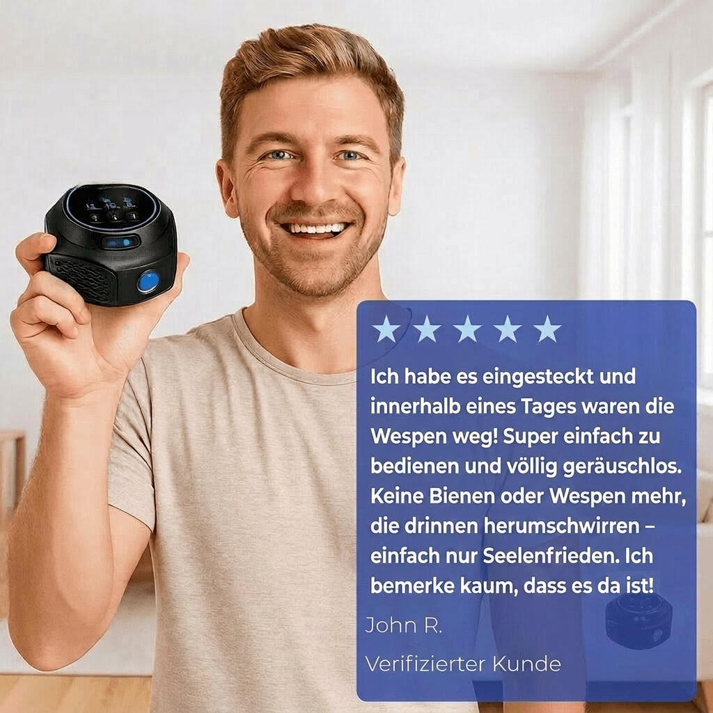 SchallWacht™ | Wespen & Bienen weg – ohne Spray, einfach einstecken | Heute 50% Rabatt