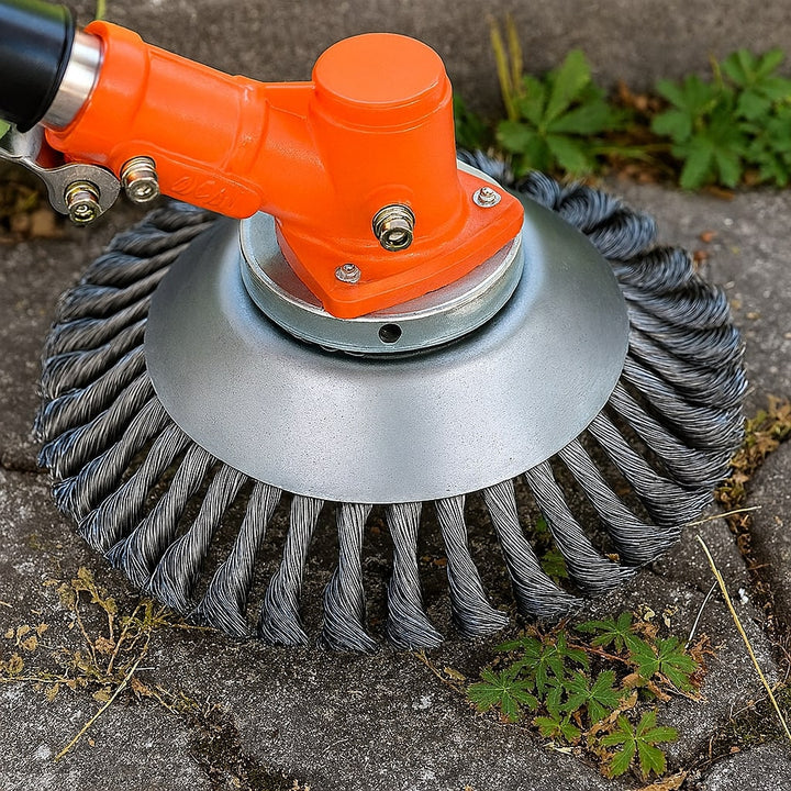 Unkrautbürste für Rasentrimmer | Unkraut vernichten | GartenStahl