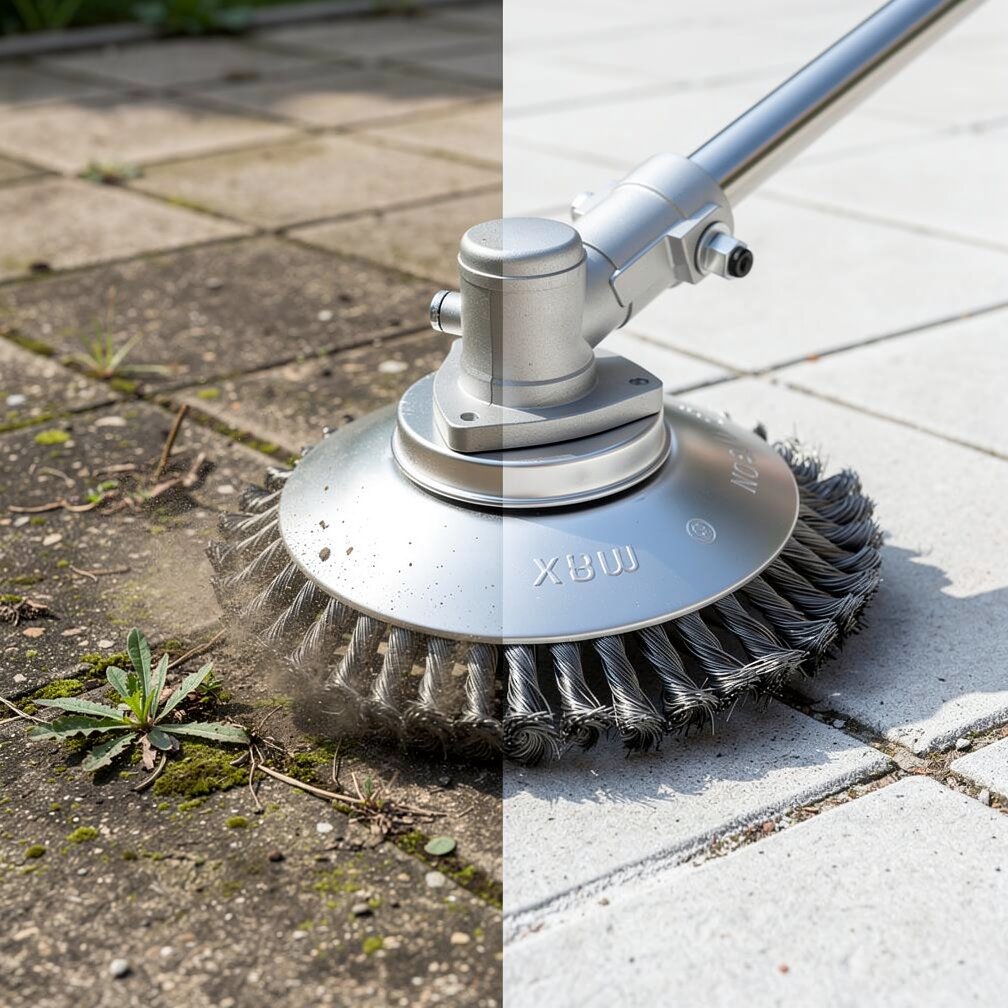Unkrautbürste für Rasentrimmer | Unkraut vernichten | GartenStahl