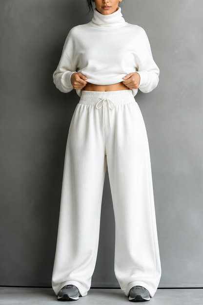 Zweiteiliges Rollkragen-Set mit Culotte-Hose | Wearbella