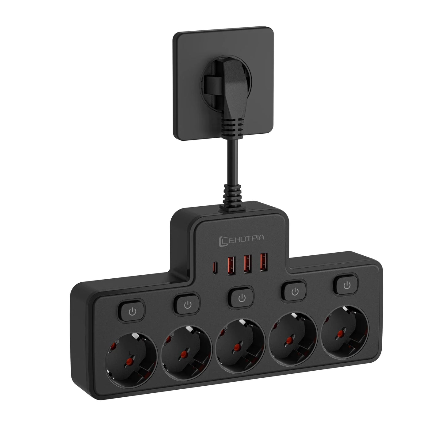VoltKraft™ 9-in-1 Steckdosenleiste mit USB-C – Schluss mit Kabelchaos
