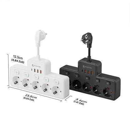 VoltKraft™ 9-in-1 Steckdosenleiste mit USB-C – Schluss mit Kabelchaos